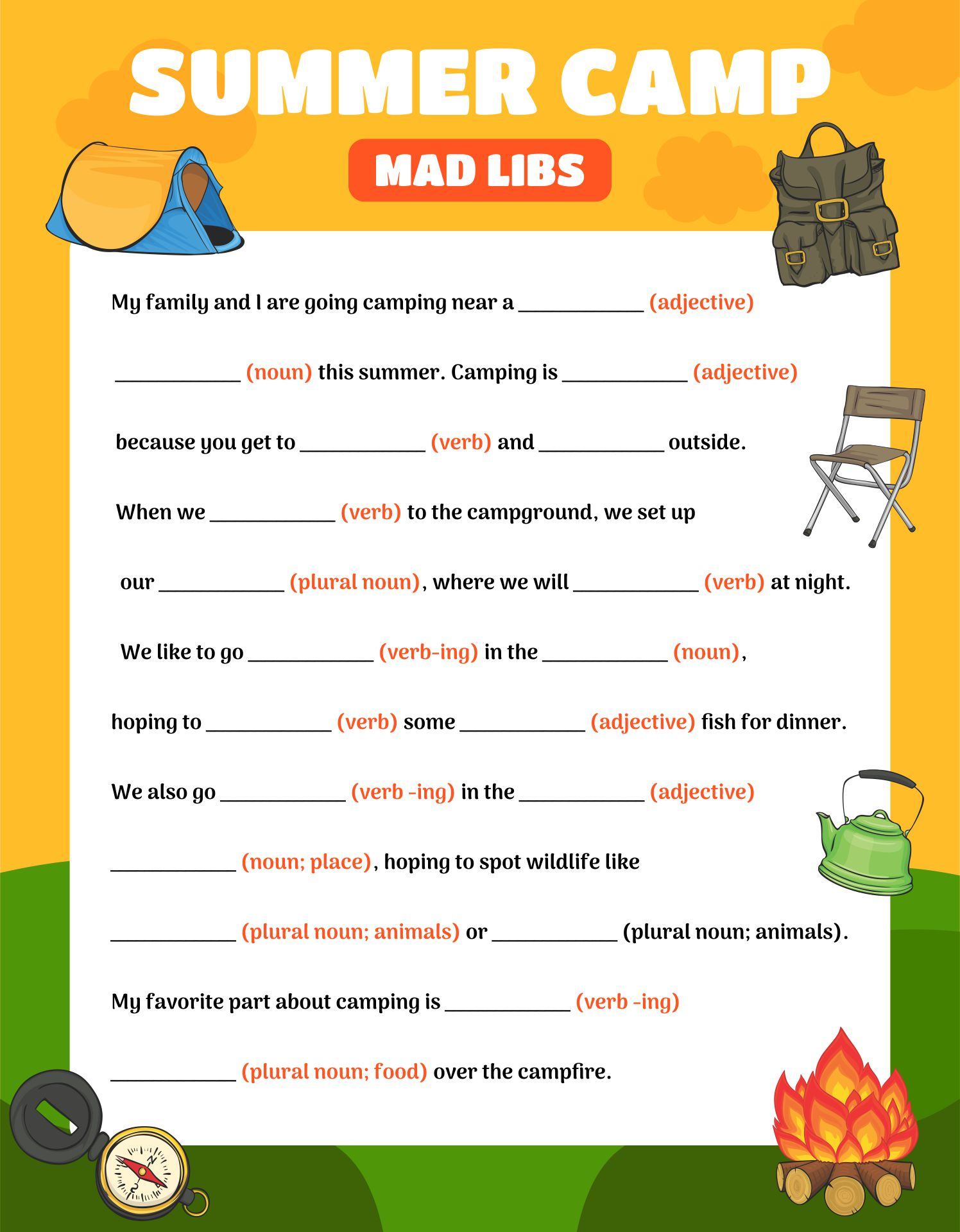 Rabbit Mad Libs worksheet for second graders focusing on multiplication with fun adverbs and adjectives