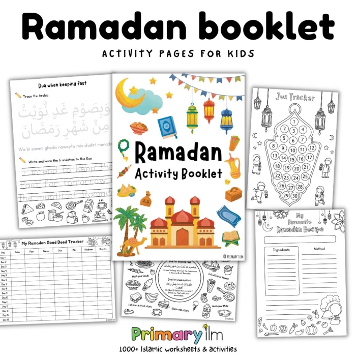 Fifth grade Ramadan worksheet featuring data charts and facts about the holiday