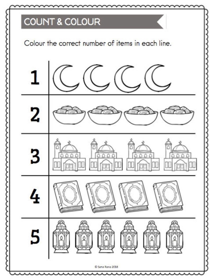 Explore Ramadan traditions with this engaging worksheet for fifth graders, image 16 Fifth grade student completing a Learn About Ramadan worksheet focused on community and culture