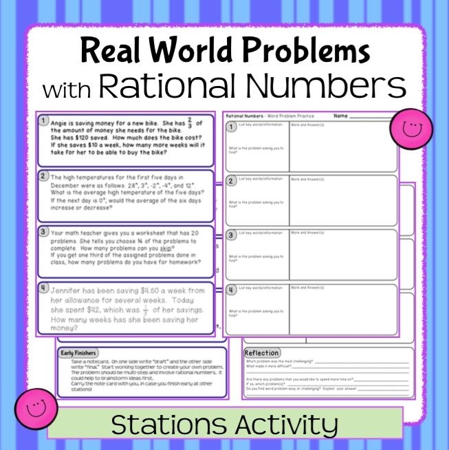 Sixth grade worksheet featuring rational number word problems involving decimals and mixed numbers