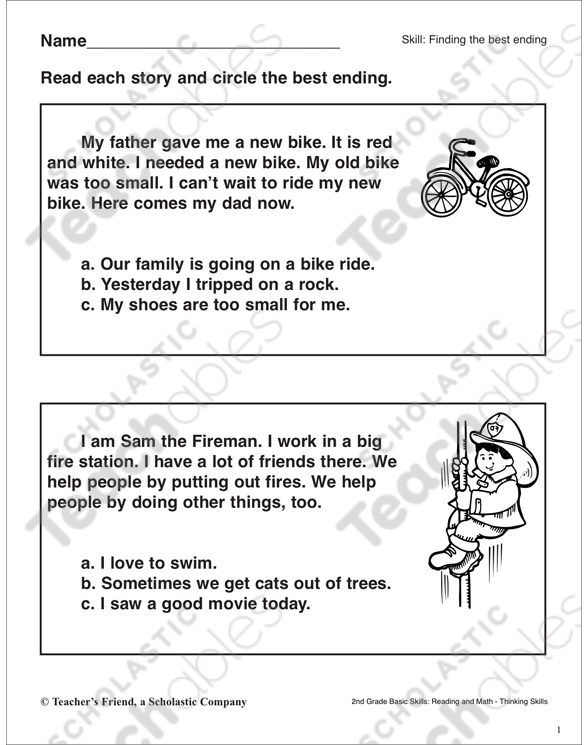 Practice drawing conclusions with the Make Your Own Inferences 2 worksheet for second graders Second Grade Make Your Own Inferences 2 worksheet for reading comprehension practice