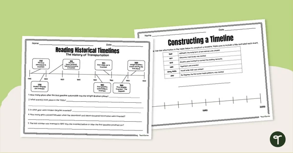 Educational resource for understanding historical timelines in BCE and CE formats Reading BCE/CE timelines worksheet for sixth-grade social studies students