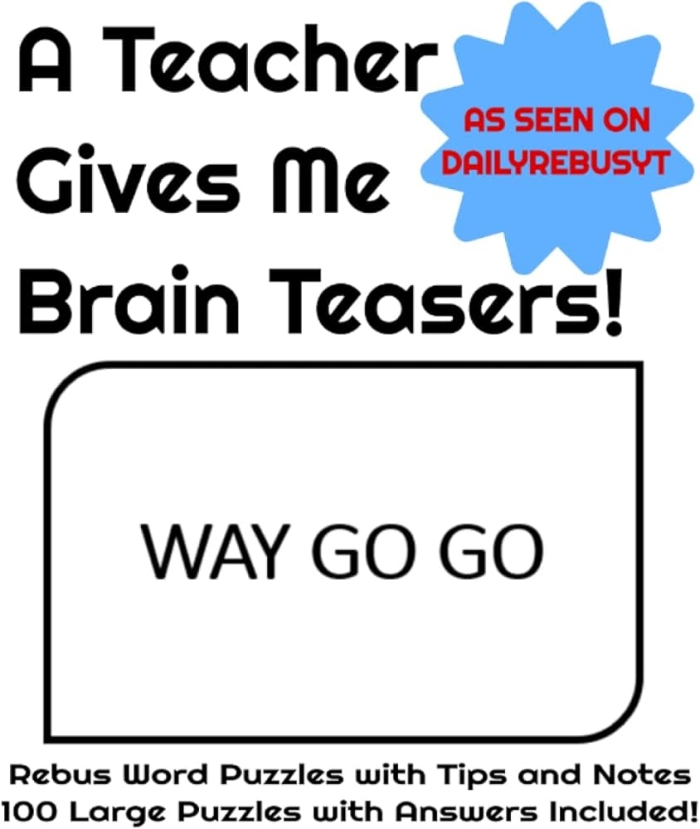 Rebus puzzle brainteasers worksheet designed for sixth graders to enhance their grammar skills