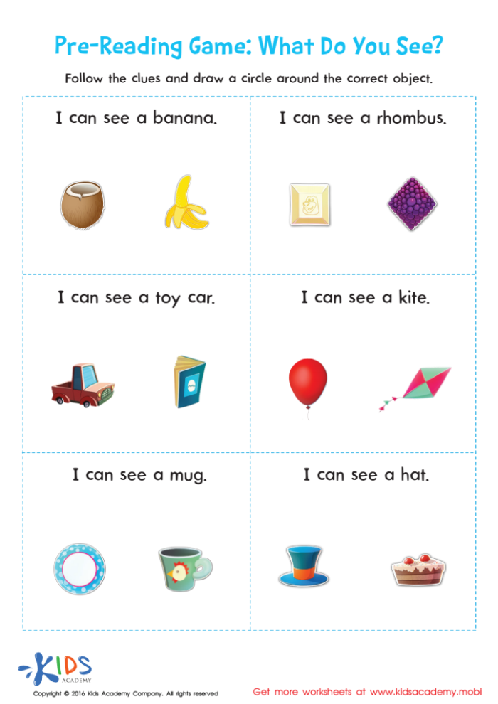 Handwriting worksheet for Pre-K Recording Observations: What Do You See? worksheet for Pre-K