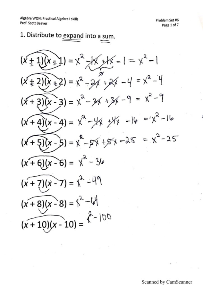 Worksheet featuring a rectangle algebra problem for 5th graders to calculate total area