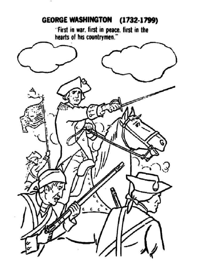 Coloring worksheet for young learners about the Revolutionary War and alphabet practice, image 9 Second Grade Revolutionary War Coloring Page worksheet featuring alphabet letters and historical images