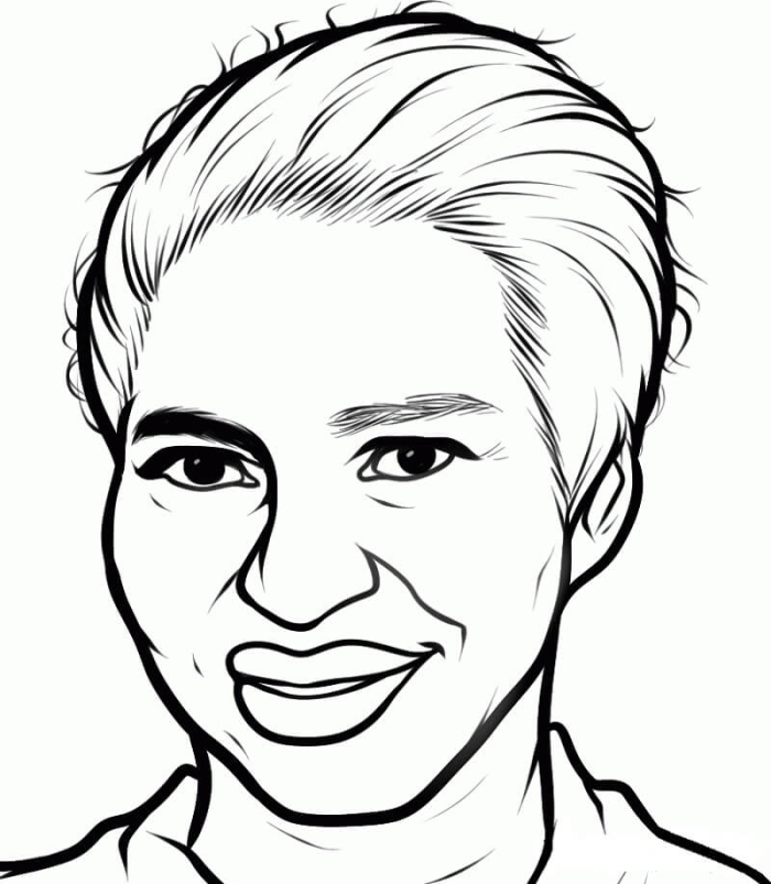 Rosa Parks coloring worksheet for second graders highlighting the Civil Rights Movement