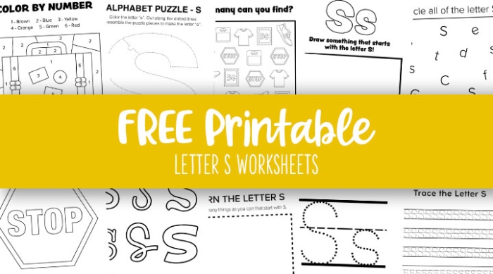 Engaging S Is For... worksheet for rhyming and alphabet practice Worksheet featuring the letter S with fun coloring activities for preschoolers