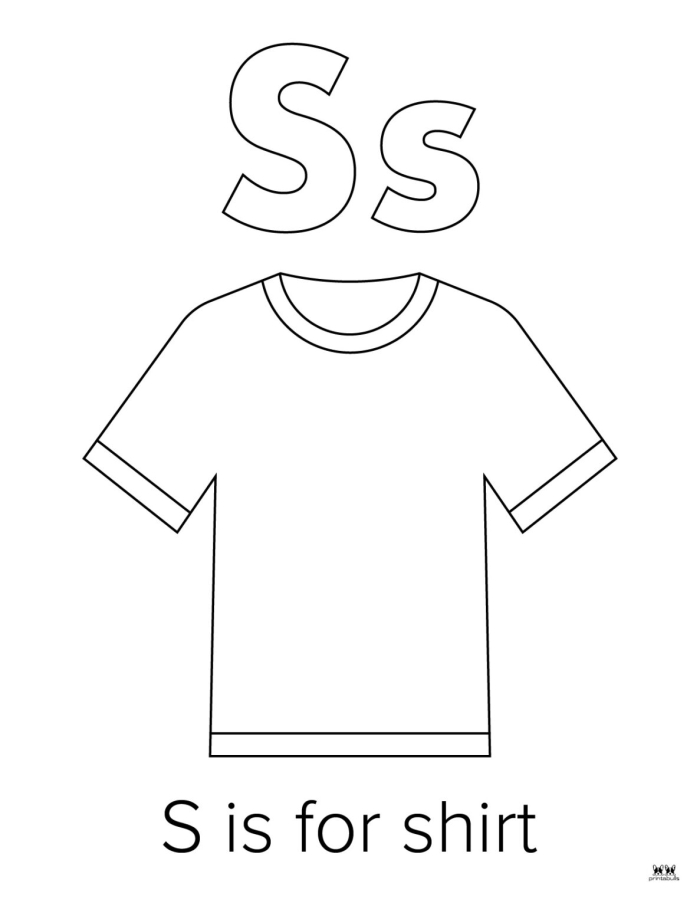 Fun and engaging S Is For... worksheet for early education Worksheet featuring the letter S for preschoolers to color and learn sounds