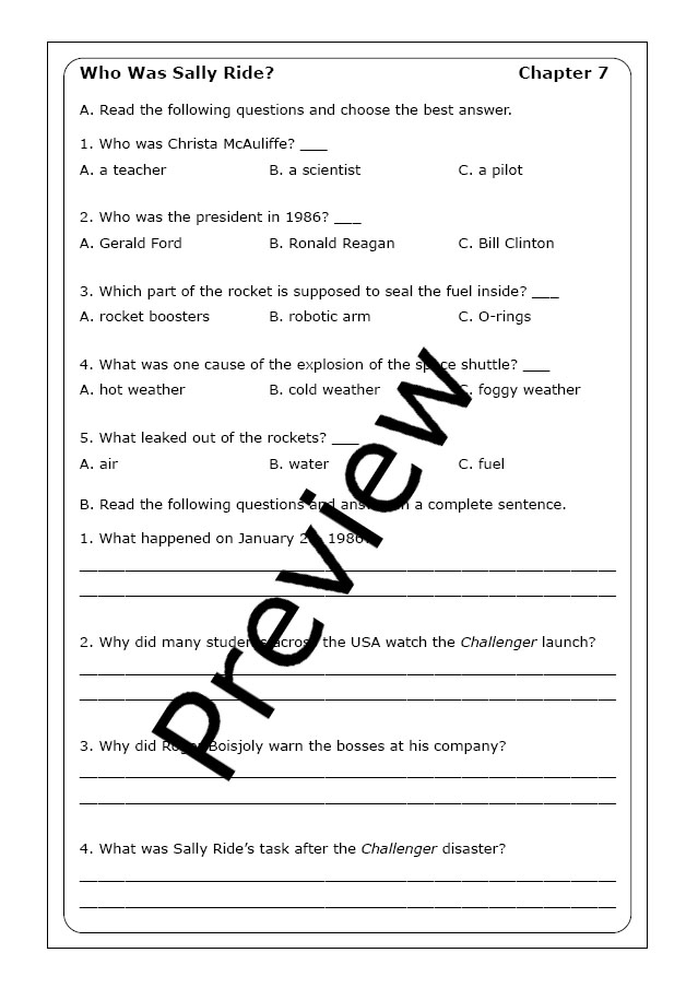 Colorful cartoon illustration of Sally Ride for educational coloring activities Sally Ride Coloring Page worksheet for Pre-K students to learn about her aeronautics career