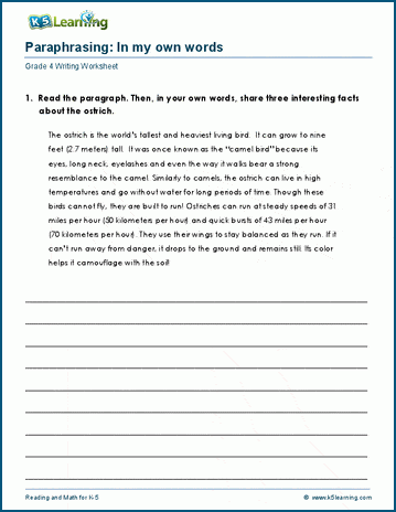 Reading worksheet for Fourth Grade Students engaging with the Sea Turtle Citations worksheet, focusing on paraphrasing and direct quotes. Educational activity for fourth graders analyzing informational text about sea turtles.