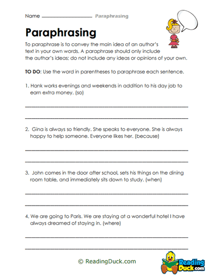 Sea Turtle Citations worksheet for reading comprehension and text evidence skills Worksheet featuring a Sea Turtle activity on paraphrasing and quoting for fourth graders