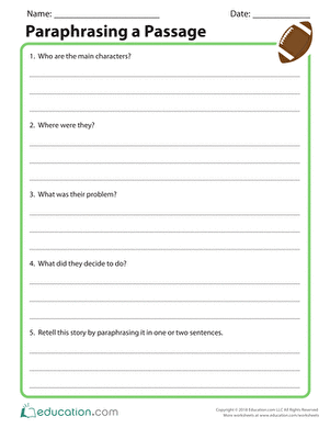 Sea Turtle Citations worksheet for fourth-grade reading activities Kids engaged in a Sea Turtle worksheet focusing on paraphrasing and direct quotes