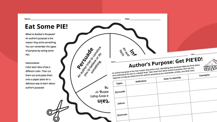 Second grade students working on an Author’s Purpose worksheet featuring The Princess and the Pea story