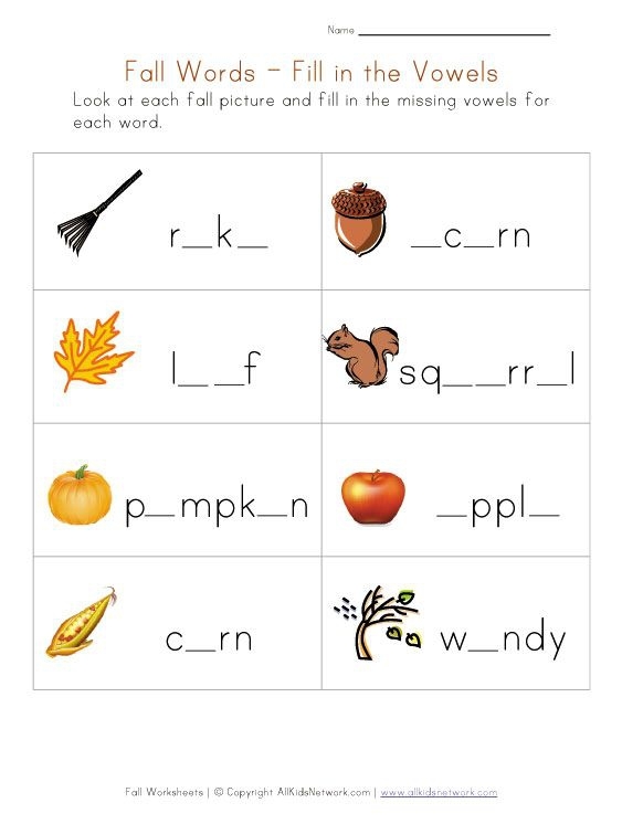 Engaging autumn vocabulary spelling exercise for second graders on worksheet number five Second Grade Autumn Spelling worksheet with a fun activity to identify correctly spelled fall-themed words
