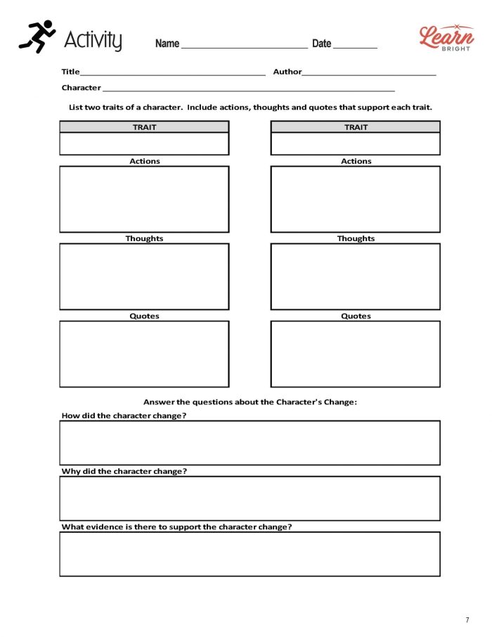 Second Grade worksheet for practicing character feelings sequence with transition words