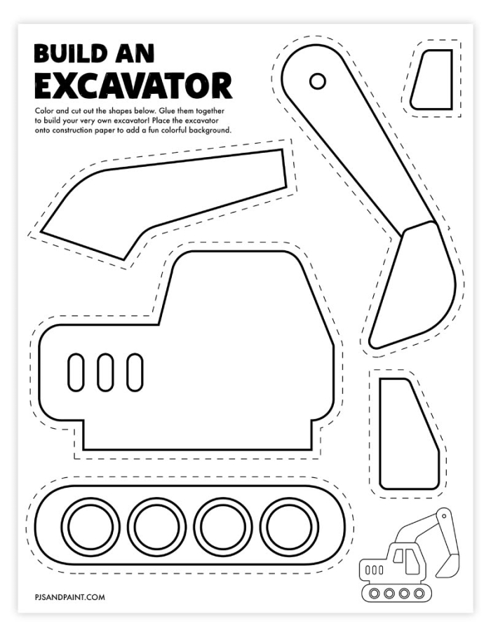 Foldable paper city building project for kids to explore construction concepts in second grade science Second grade physical science worksheet showing a cut-out template to fold and create a paper city building