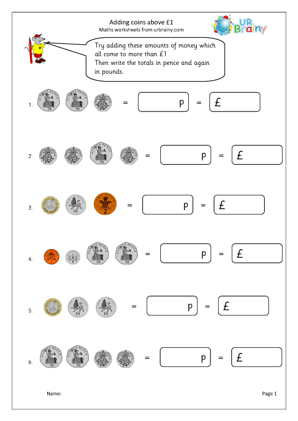 Adding Dollars and Coins Practice Problem 22 for Elementary Math Second grade student adding coins and dollars together to calculate the total cost of a jacket on a math worksheet