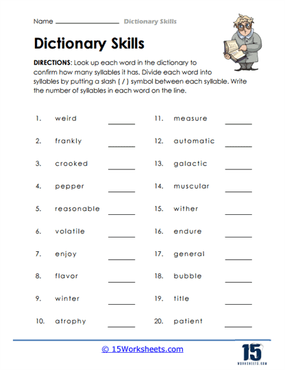 Second grade students learning to identify dictionary entry components and parts of speech with guided practice questions