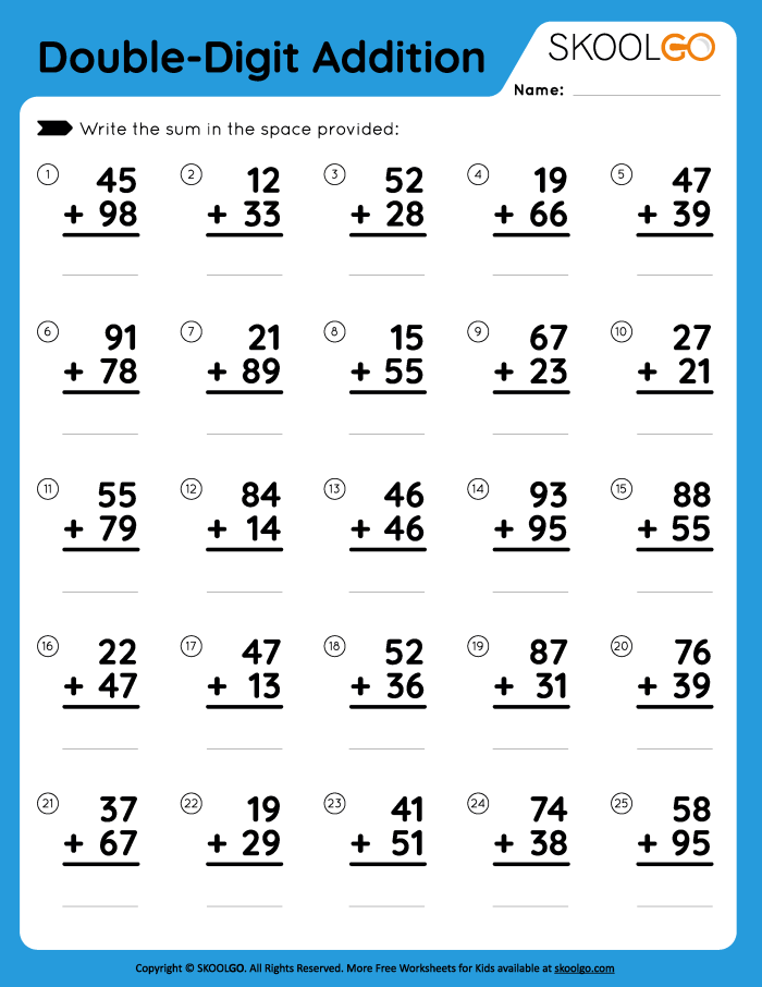 Colorful worksheet for second graders featuring double-digit addition activities at an art gallery