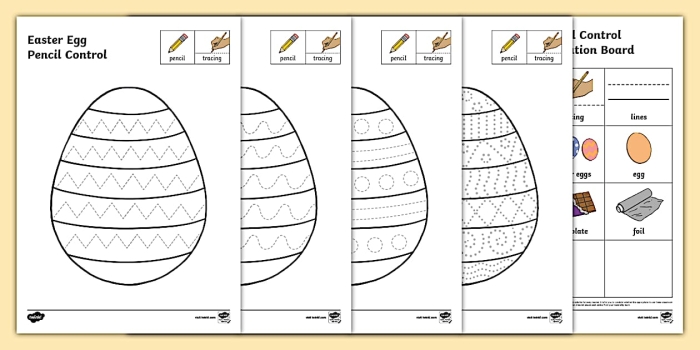 Easter Egg Pencil Toppers worksheet for second graders to decorate pencils and celebrate Easter 23 Second Grade Easter Egg Pencil Toppers worksheet ready for coloring and cutting fun
