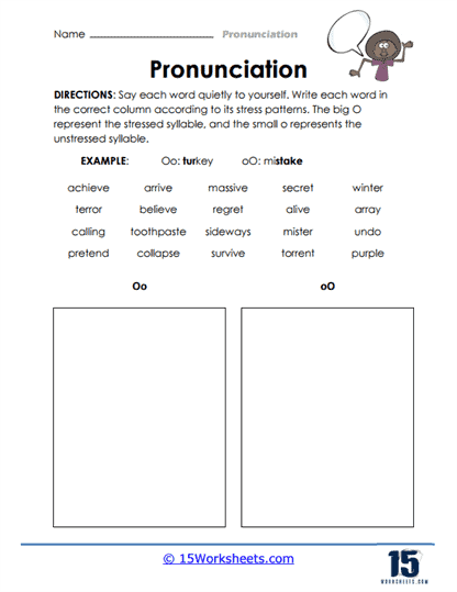 Engaging activity to match words with their correct pronunciations Worksheet for second graders focusing on English pronunciation and phonetic spelling