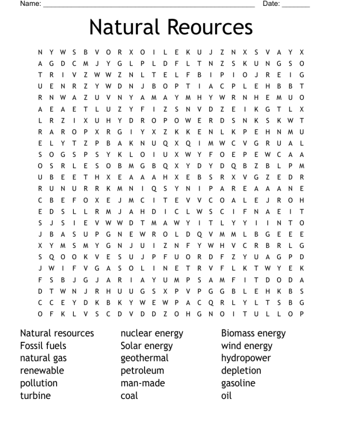 Natural Resources word search activity for second grade addition lesson Second Grade Natural Resources word search worksheet with vocabulary clues