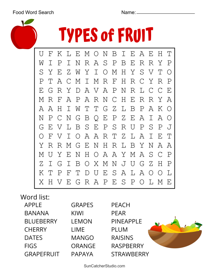 Life Science worksheet featuring a fun food word search for young learners, image 22 Second grade food-themed word search puzzle to build spelling and logic skills