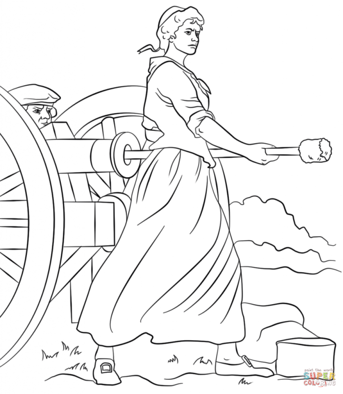 Color and learn about the American Revolution with worksheet number 21 Second grade Revolutionary War coloring worksheet featuring historical scenes