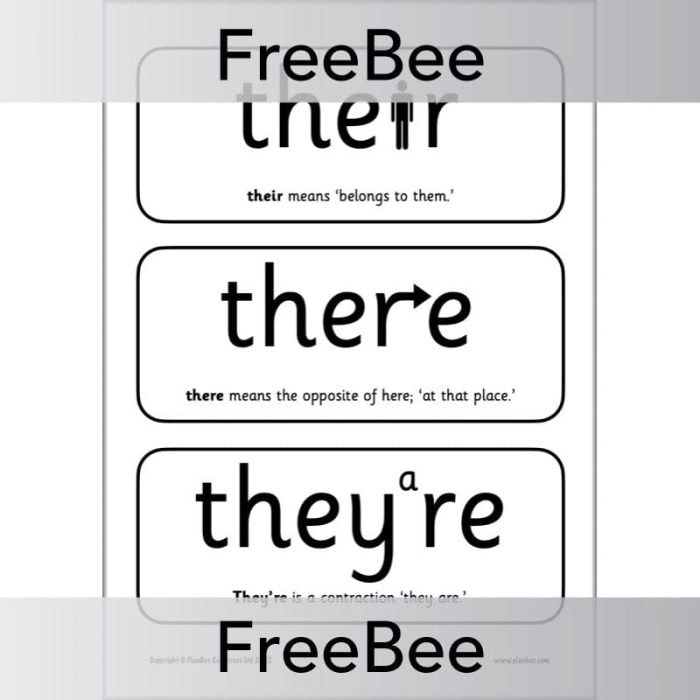 Second grade students filling out a worksheet on homophones they're and their