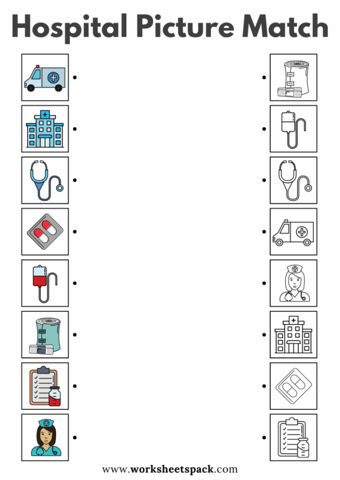 Printable hospital building foldable for a paper city project in data and graphing Second grade worksheet showing a cut-out hospital to build a mini city