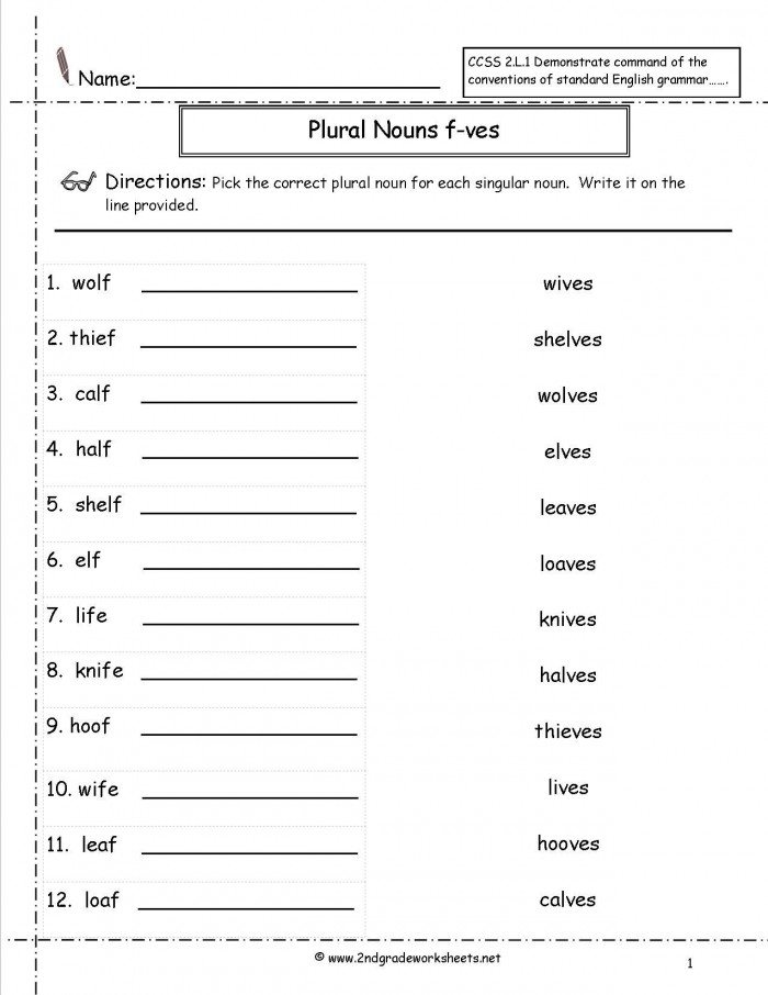 Second grade students completing an End of Year Irregular Plural Nouns Check-in worksheet to practice plural forms
