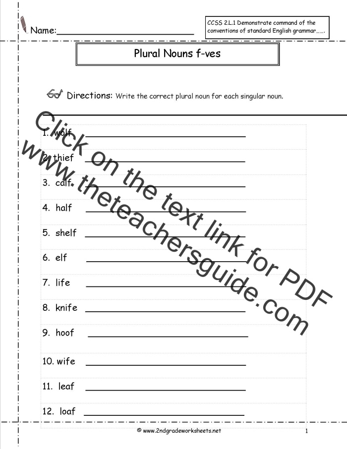 Second grade students completing an End of Year Irregular Plural Nouns Check-in worksheet focused on numbers and counting