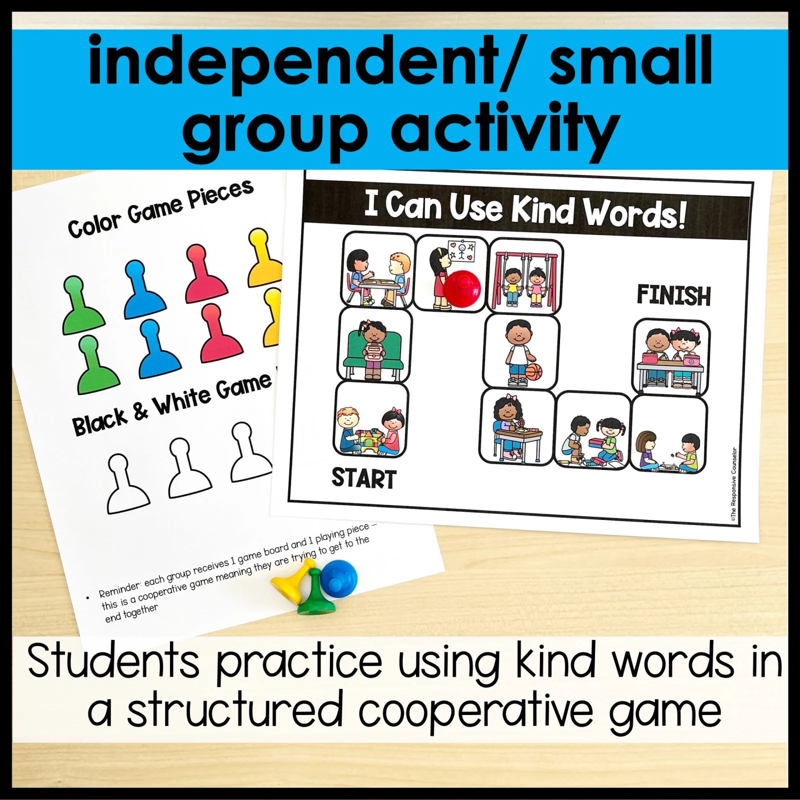How to Use Kind Words worksheet for teaching and practice in reading activities Worksheet illustrating how to use kind words in interactions among second graders