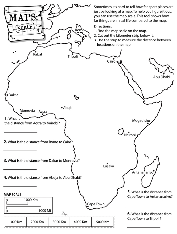 Phonics Map Scale exercise for young learners image 22 Second Grade Map Scale worksheet for phonics practice