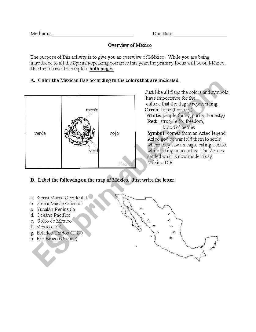 Second Grade worksheet featuring reading comprehension questions about Mexican music