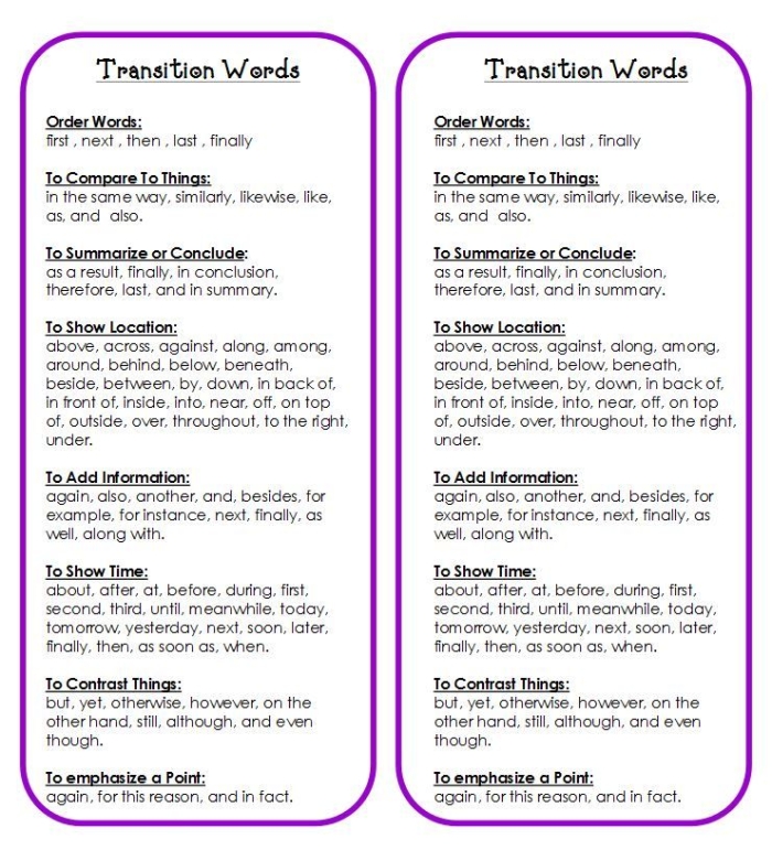 Second grade worksheet featuring transition words for the ugly duckling story