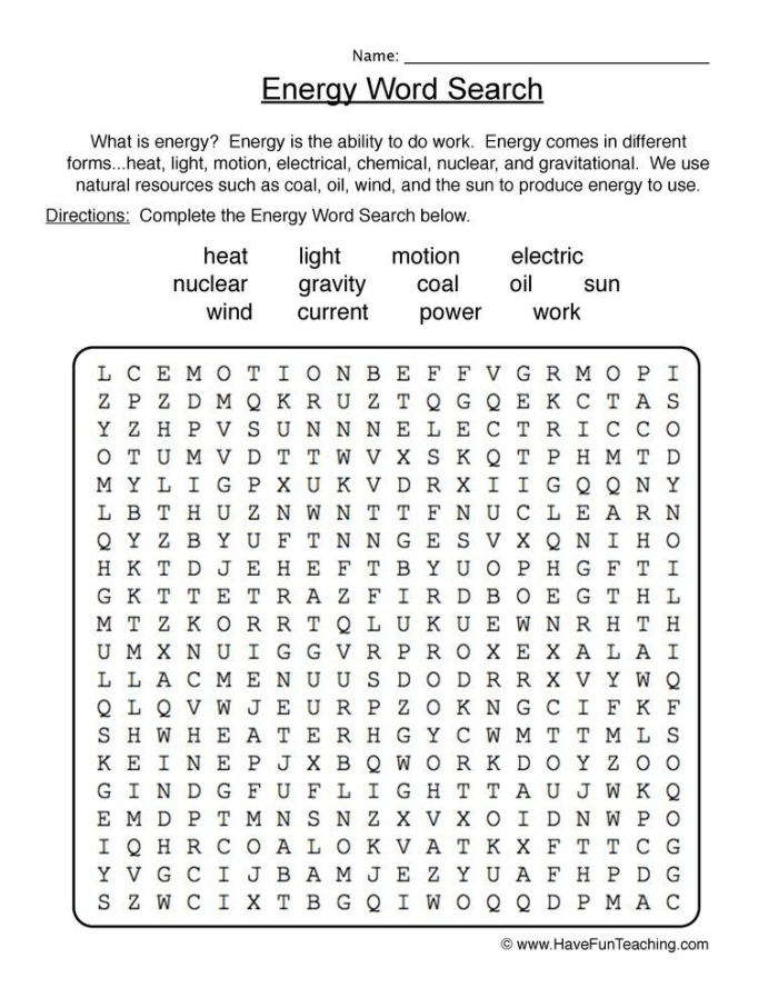 Natural Resources vocabulary and addition practice worksheet for second graders, image 8 Second Grade Natural Resources Word Search worksheet featuring addition vocabulary