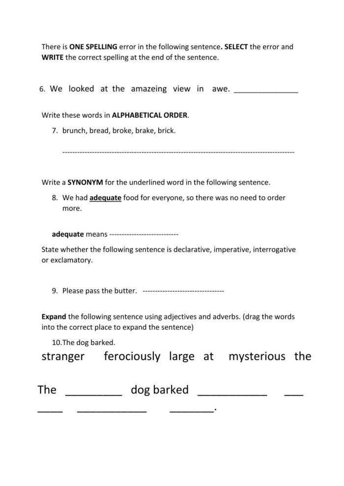 Second grade noun exercise worksheet with engaging parts of speech activities Colorful noun review worksheet for second grade reading practice
