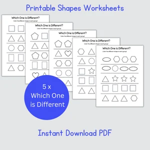 Fun geometry activity focused on recognizing pentagons in this engaging worksheet Worksheet for identifying pentagons among various 2-D shapes for second graders