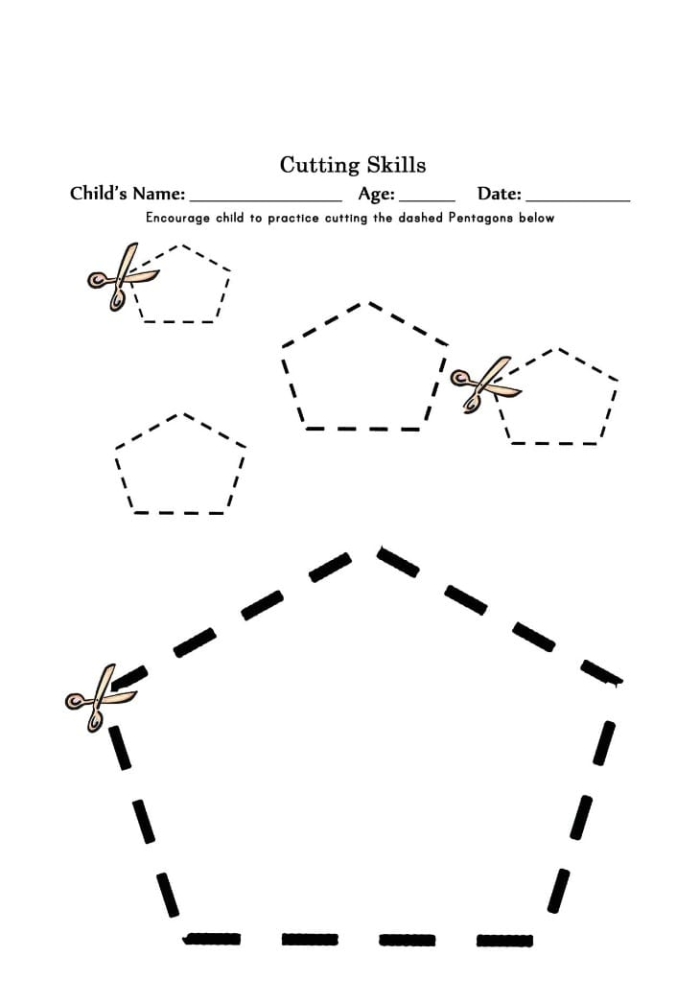 Engaging geometry activity: Identifying Shapes - Pentagons worksheet Worksheet for identifying pentagons among various 2-D shapes for second graders