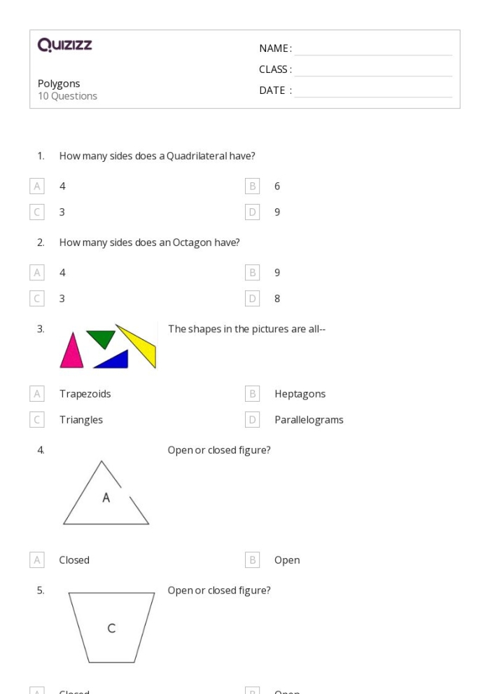 Fun geometry activity for practicing pentagon recognition and differentiation Worksheet featuring pentagons for second graders to identify shapes