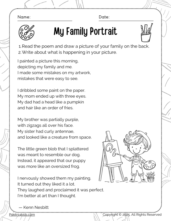 Interactive Earth and Space Science poem activity for young learners with word family focus Second grade phonics worksheet featuring a poem using -er, -ir, and -ur word families