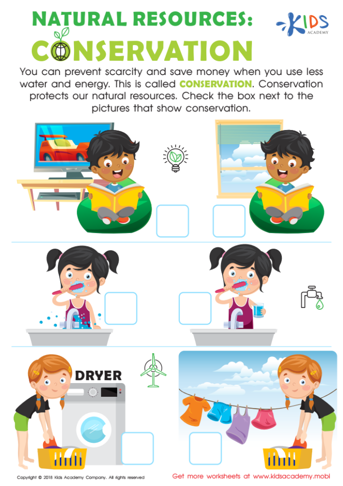 Worksheet illustrating the concept of scarcity for second graders focusing on subtraction