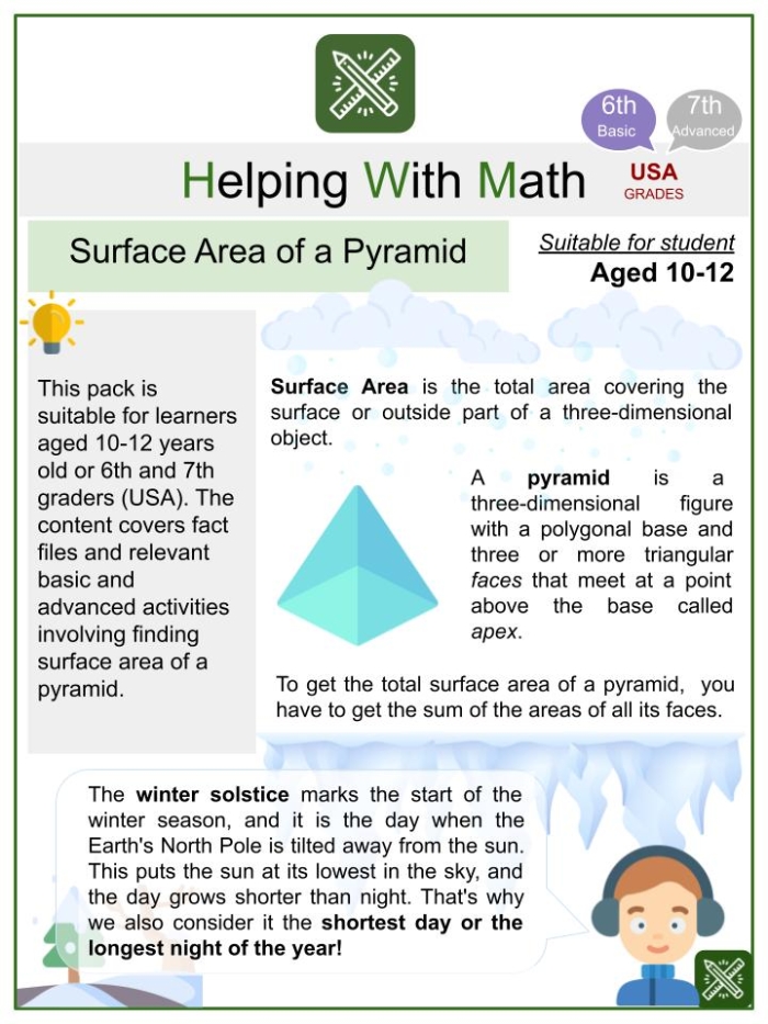 Building a Square Pyramid Shape Activity for Elementary Learners Second grade students coloring and assembling a 3D square pyramid craft from a printable worksheet template