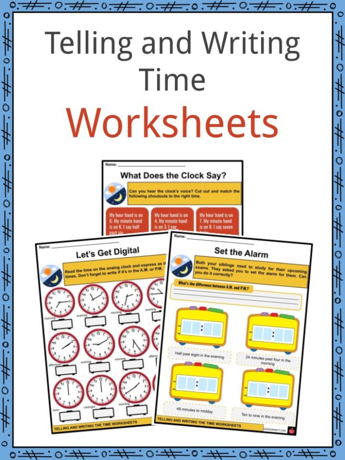 Second Grade Record the Time worksheet focused on grammar and mechanics skills
