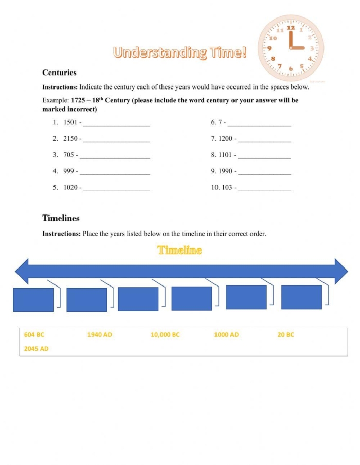 Second grader completing the Understanding Time worksheet focused on Nina's daily activities