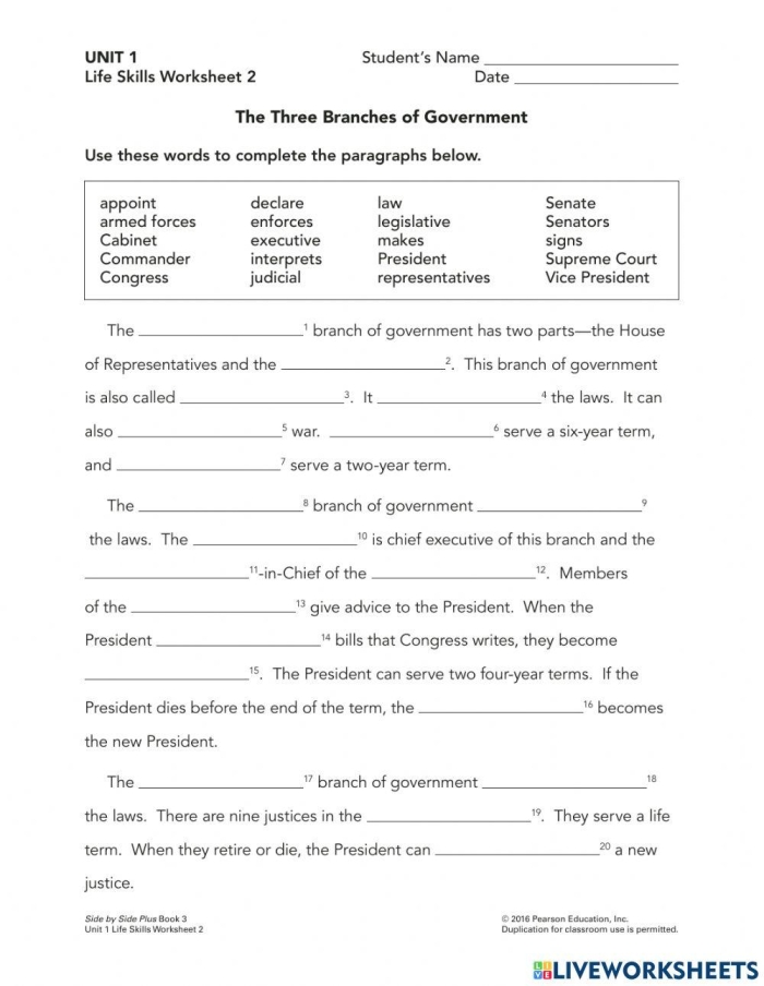 Second Grade worksheet featuring a matching activity about U.S. government buildings