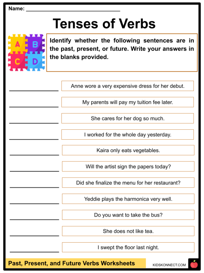 Engaging worksheet on verb tenses for second grade learners, image 20 Second grade worksheet focusing on present and past tense verbs practice