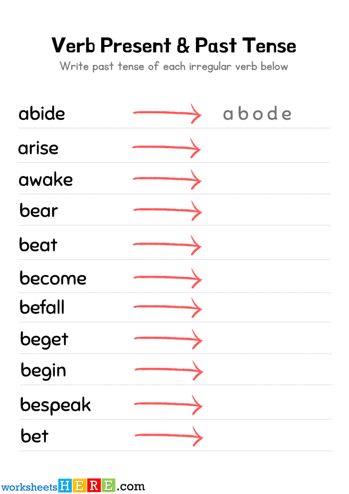 Interactive worksheet for learning verb tenses in second grade, image 22 Second grade students practicing present and past tense verbs with a fun worksheet